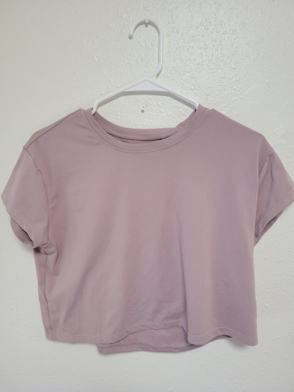 Unbranded Women's Cropped T-Shirt Dusty Pink Boxy Tee Small Medium